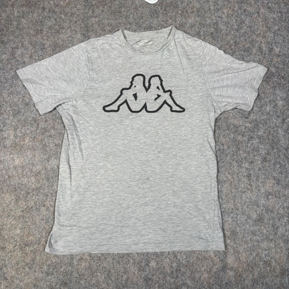 Kappa Graphic Tee Mens S Gray Omini Logo Short Sleeve Crew Neckā Athletic Shirt